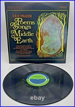 JRR Tolkien Poems and Songs Of Middle Earth Caedmon 1967 LP LOTR Vinyl Record