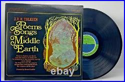 JRR Tolkien Poems and Songs Of Middle Earth Caedmon 1967 LP LOTR Vinyl Record