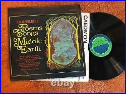 J. R. R. Tolkien Poems And Songs Of Middle Earth 1967 LP LOTR The Hobbit tc1231