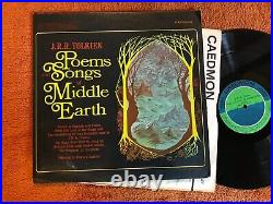 J. R. R. Tolkien Poems And Songs Of Middle Earth 1967 LP LOTR The Hobbit tc1231