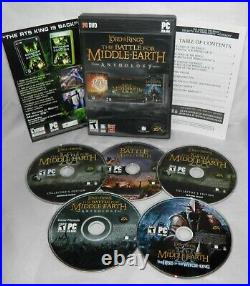 LORD OF THE RINGS Battle For Middle Earth ANTHOLOGY PC Game 5 Disc with Key Codes