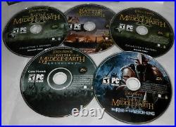 LORD OF THE RINGS Battle For Middle Earth ANTHOLOGY PC Game 5 Disc with Key Codes