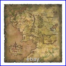 LOTR Hobbit Parchment Map of Middle-earth An Unexpected Journey Weta Authentic