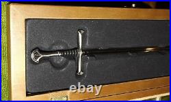 LOTR Narsil Letter Opener Middle-earth Display Case Authentic NEW