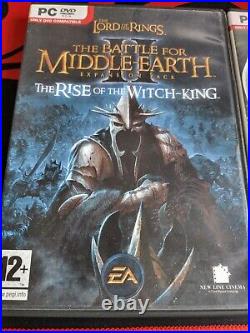 LOTR The Battle For Middle Earth 1 2 II Witch King PC DVD Game Bundle Fast Post