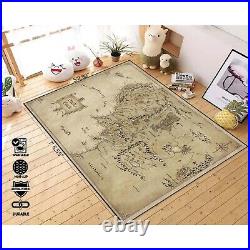 Lord Of The Rings, Middle Earth Map Rugs, Fantastic Rug, Popular Rug, Magic Rug
