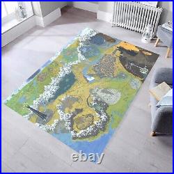Lord Of The Rings Rug, Middle Earth Map Patterned, Modern Rug, Rug for Living Room