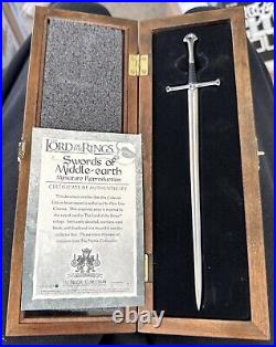 Lord Of The Rings Swords Of Middle Earth Anduril Letter Opener Noble Collection