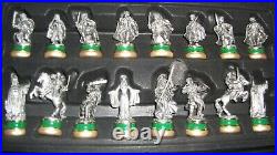 Lord Of the Rings Chess Set EPIC AUTHENTIC LOTR Collectible with Pewter Pieces