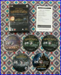 Lord of the Rings The Battle For Middle-Earth Anthology PC 5 Disc Set ALL CODES
