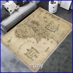 Lord of the rings map, Middle Earth Map Rug, Middle Earth Rug