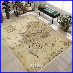 Lotr Of The Ring, Earth Carpet, LOTR, Middle Earth Map Rug, Lord Of The Carpet