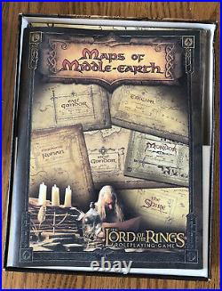 MAPS OF MIDDLE-EARTH 2002 Lord of the Rings Decipher NIB! 100% COMPLETE MERP