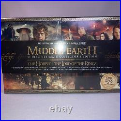 MIDDLE EARTH 6 Movie Ultimate Collectors 31 Discs 4K HD Blu-ray Digital Code