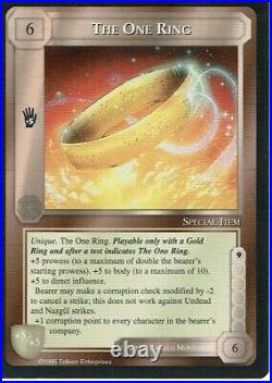 MIDDLE EARTH BLACK BORDER PREMIER RARE CARD THE ONE RING ex