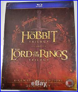 MIDDLE EARTH COLLECTION Hobbit & Lord of the Rings Trilogy BLU-RAY Extended Ed