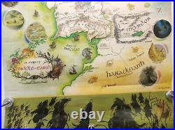 MIDDLE EARTH MAP Pauline Baynes LoTR Tolkien 1977 Westerhams 9th Prtg 0049120026