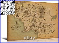 Map of Middle Earth Wall Art Lord of the Rings Decor Map Wall Decor Middle Earth