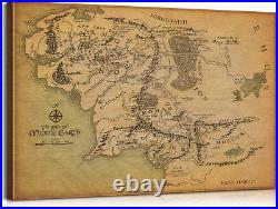 Middle Earth Map Poster Lord of the Rings Home Decor Lord of the Rings Wall Art