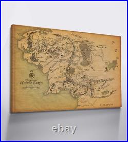 Middle Earth Map Poster Lord of the Rings Home Decor Lord of the Rings Wall Art