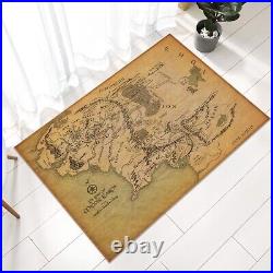 Middle Earth Map Rug, The Lord Of The Rings Rug, Lotr Carpet, Popular Movie Rug