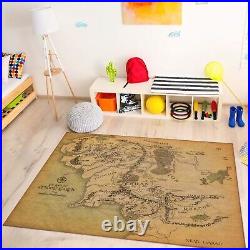 Middle Earth Map Rug, The Lord Of The Rings Rug, Lotr Carpet, Popular Movie Rug