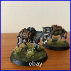 Middle Earth PACK MULES (2) AND DONKEY Citadel, SBG, LOTR painted, FREE SHIPPING