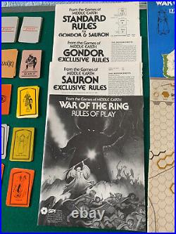 Middle Earth The Ring Trilogy SPI Board Game 1977 Gondor & Sauron Complete
