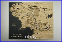 Middle Earth topographic map Lord Of The Rings LOTR The Hobbit