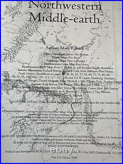 Northwestern Middle Earth Gazetteer Campaign Atlas ICE 4002 MERP & Map Lotr 1st