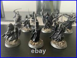 Pro Painted LOTR Mordor Army Ringwraiths Nazgul Witch King Metal GW Middle Earth