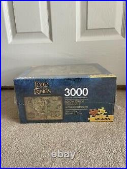 RARE Unopened Aquarius Lord Of The Rings 3000 Piece Puzzle Map of Middle Earth