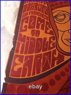 Rare 1967 Come to Middle Earth Haight Ashbury Poster LOTR Fillmore Family Era