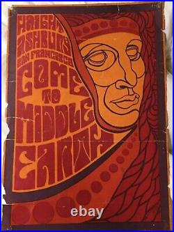 Rare 1967 Come to Middle Earth Haight Ashbury Poster LOTR Fillmore Family Era