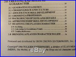 Rare 1984 J. R. R. Tolkien Lotr Middle Earth Role Playing Source Book Merp #8000