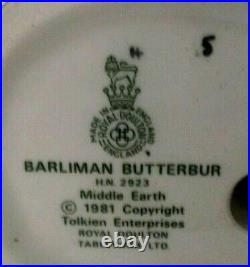 Rare Royal Doulton Lord Of The Rings Figurine Barliman Butterbur Hn 2923 Mint