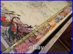 Rare Vintage Barbara Remington Brem LOTR Map Of Middle Earth Original Poster