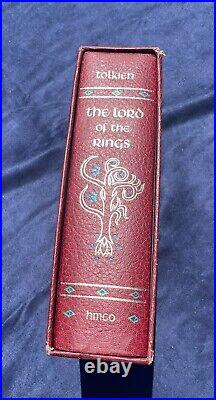 Red collectors edition lord of the rings book 1st edition withmap of Middle Earth