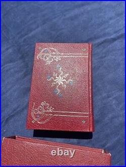 Red collectors edition lord of the rings book 1st edition withmap of Middle Earth