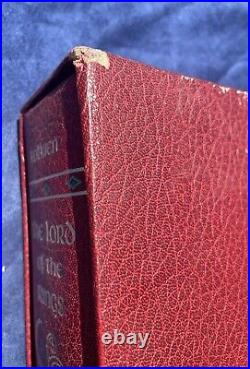 Red collectors edition lord of the rings book 1st edition withmap of Middle Earth