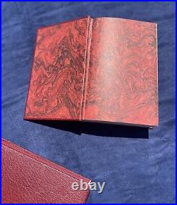 Red collectors edition lord of the rings book 1st edition withmap of Middle Earth