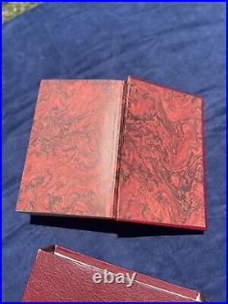 Red collectors edition lord of the rings book 1st edition withmap of Middle Earth