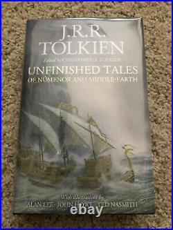 SIGNED Unfinished Tales Numenor Middle Earth, Tolkien, Alan Lee 1st Illustrated