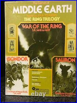 SPI Games of MIDDLE EARTH boardgames LOTR War of the Ring Gondor & Sauron