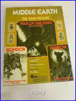 SPI Middle Earth Trilogy Game War of the Ring, Gondor & Sauron Tray Punched