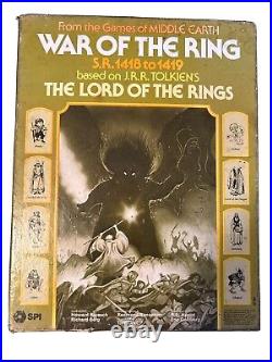 SPI WAR of the RING Lord of the Rings Middle Earth Game (Designer Ed) Punchd