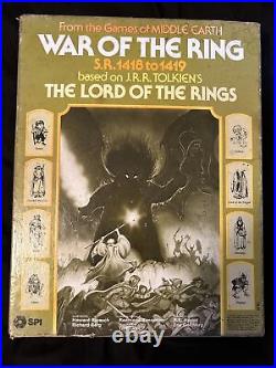 SPI WAR of the RING Lord of the Rings Middle Earth Game (Designer Ed) Punchd