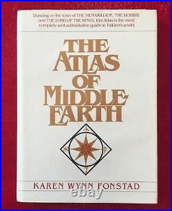 THE ATLAS OF MIDDLE EARTH (TOLKIEN'S WORLD) 1981 1st EDITION DUST JACKET