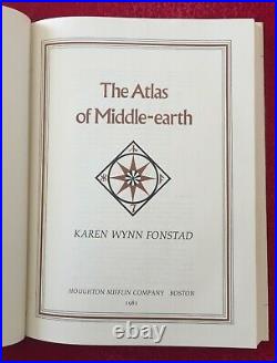 THE ATLAS OF MIDDLE EARTH (TOLKIEN'S WORLD) 1981 1st EDITION DUST JACKET