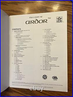 THE COURT OF ARDOR IN SOUTHERN MIDDLE EARTH WithMAP! 1983 MERP LOTR RPG COMPLETE